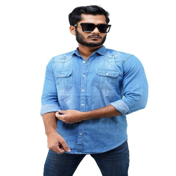 Stylish Denim Full Sleeve T-Shirt
