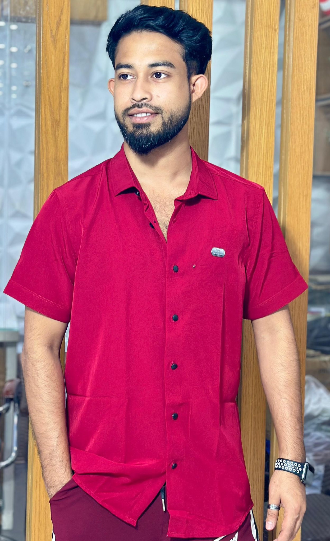 China Stitch Half  Shirt